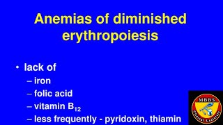 Anemias of Diminished Erythropoiesis [upl. by Adnwahsal742]