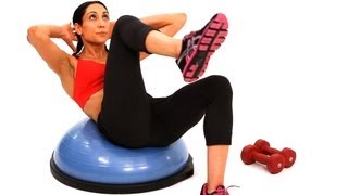 How to Do a Bicycle Crunch  Bosu Ball Workout [upl. by Analed]