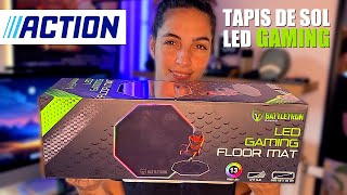 Tapis de sol Gaming à LED RGB Battletron chez ACTION Led Gaming Floor Mat le tapis antidérapant [upl. by Notyard490]