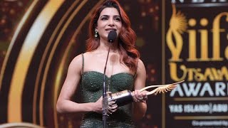 Samantha new wonderful pictures in IIFA Utsavam award congratulation Samantha ytytshrtsvideotrndg [upl. by Nareht441]