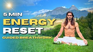 5 Minute Energy Reset Breathwork I Better Than Coffee [upl. by Gniw219]