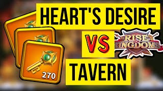 HEARTS DESIRE atau TAVERN BUKA 200 SOVERIGN KEYS  Rise Of Kingdoms Indonesia [upl. by Roselle]