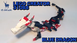 LEGO CREATOR 3in1 31088 Alternate Build Blue Dragon by plutomium in Deep Sea Creatures Speed Build [upl. by Kraus]