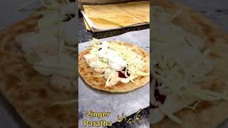 Zinger Paratha Roll street food of Pakistan food lover fastfood streetfood food cooking [upl. by Ewall721]