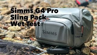 Simms G4 Pro Sling Pack Wet Test [upl. by Nnewg]