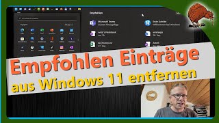 Windows 11 quotEmpfohlenquot Einträge im Startmenü entfernen [upl. by Michella]