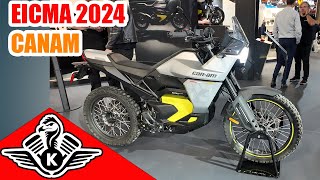 Canam en EICMA 2024  Nuevas motos eléctricas y triciclos [upl. by Letsirc]