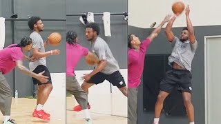 Bronny James 1 on 1 vs NBA Players Jordan Clarkson amp Garland Before Lakers Debut With LeBron James [upl. by Ahseem538]