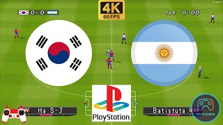 Winning Eleven 2000  South Korea vs Argentina  Duckstation PS1 on PC Full Game 4K60 [upl. by Wisnicki]