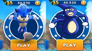 Sonic Dash vs Go Sanic Goo  Movie Sonic vs All Bosses Zazz Eggman  All Characters Unlocked [upl. by Mauceri]