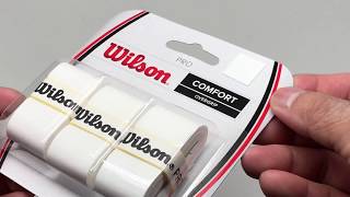 Wilson Pro Comfort Overgrip White Unboxing [upl. by Ybrad]