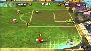 super mario strikers mario vs donkey kong [upl. by Lorain655]