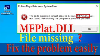 How To Fix Mfplat Dll Was Not Found In Windows 10 । Mfplat Dll । Fix Dll Error [upl. by Annuahsal]