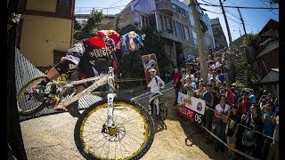 Extreme downhill MTB POV in the streets of Valparaiso [upl. by Klingel]