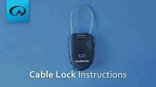 Lifeventure Cable Lock Instructions [upl. by Naeroled]