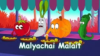 Marathi Balgeet  Malyachai Malait  Animated Marathi Songs for Children [upl. by Viv]