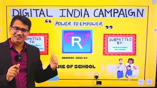 Economics project on digital India class 12  digitalindia [upl. by Ayenat]