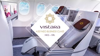 INDIAS BEST NARROWBODY BUSINESS CLASS  Vistara A321neo Business Class from Hong Kong to Delhi [upl. by Dav]