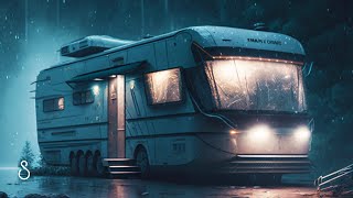 Rain On Motorhome RV💧Black Screen  12 Hours  Sleep In Series [upl. by Heidt]