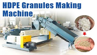 HDPE Granules Making Machine Efficient Way for Recycling HDPE Plastic [upl. by Ledoux353]