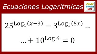 ECUACIONES LOGARÍTMICAS  Ejercicio 7 [upl. by Nosnarb]