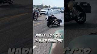 Harley Bagger UTurn Burnout steelfest harleydavidson stunt [upl. by Vullo473]