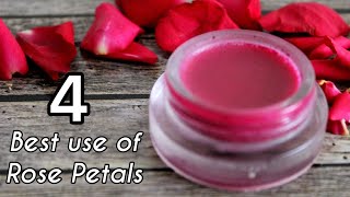 Rose petals DIY  rose petals use  4 best use of rose  गुलाब पत्तिया को कैसे use करे [upl. by Zacharia]