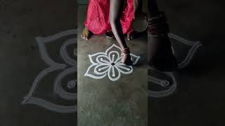 குட்டி கோலம்  rangoli design Kolam viralvideotrendingshortsfeedytshorts latestshorts [upl. by Shoifet]