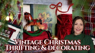 VINTAGE CHRISTMAS THRIFTING amp STYLED THRIFT HAUL  Goodwill Thrifting Home Decor [upl. by Helsa]