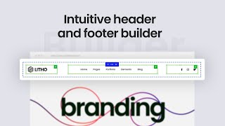 Litho WordPress Theme  Header Builder [upl. by Ruttger]