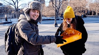 NYC Strangers Try Filipino Leche Flan For the First Time FAVORITE DESSERT EVER [upl. by Kcirdnek621]