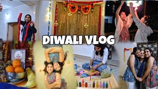 Diwali Vlog 2024🪔✨️  Rangoli Decoration Crackers 💥 Family Vlog [upl. by Eelrihs]