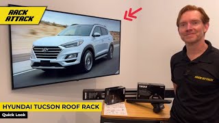 20192021 HYUNDAI TUCSON SUV with Flush Rails glass roof model included  Thules Best Roof Rack [upl. by Somisareg320]