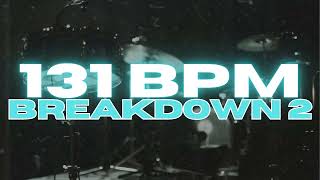 131 BPM  Metal Breakdown Drum Beat  Loop 2 [upl. by Aicilas214]