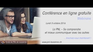 Webinaire  La PNL se comprendre et mieux communiquer avec les autres [upl. by Baruch]