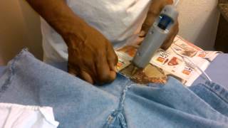 How to use a glue gun to repair hem and alter clothing Part2 [upl. by Akerue]