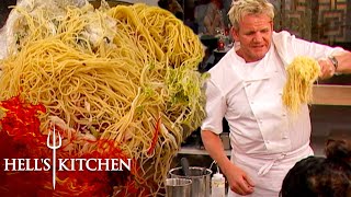 Gordon Ramsay Finds An Impossible Amount Of Capellini  Hells Kitchen [upl. by Eward377]