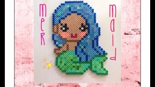 Perler Bead Mermaid TutorialCute and Fun Under the Sea DIY [upl. by Washington807]