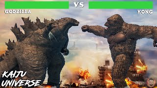 KAIJU UNIVERSE  Godzilla vs Kong Aircraft Battle With Healthbars [upl. by Dalohcin]