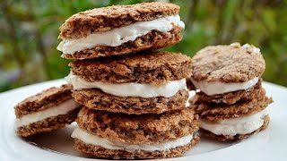 HAFERFLOCKEN WHOOPIE PIES  FITNESSSNACK  GESUNDER SNACK  WHOOPIES SELBER MACHEN [upl. by Hammock]