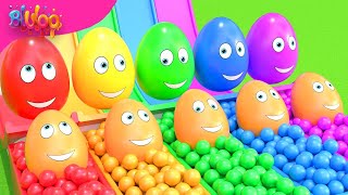 Surprise Eggs Kids Song  Colorful Eggs  BluLoo Nursery Rhymes amp Kids Songs [upl. by Mariandi]