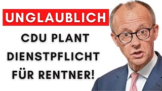 Erschreckender Vorschlag CDU will WehrpflichtAlternative für Rentner [upl. by Alair40]