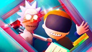 HACKING RICK AND MORTY NEW DIMENSION Rick and Morty VR Oculus Rift [upl. by Annehcu]