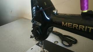 How to insert thread in Merritt machine [upl. by Mateo740]