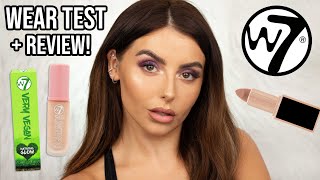 Testing NEW W7 makeup Full face of CHEAP makeup Wear test  review 4K CLOSE UPS [upl. by Bigelow456]