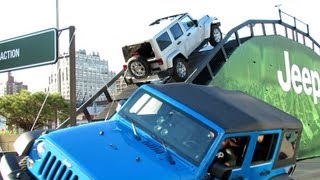 2012 Jeep Grand Cherokee and Jeep Wrangler Off Road Driving at 2012 New York Auto Show [upl. by Ahsyia]