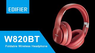 Edifier W820BT Bluetooth Headphones Foldable 80 Hours of Battery [upl. by Callie]