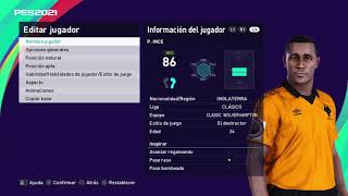 Paul Ince  PES Clasico Face Bodyamp Stats [upl. by Eilrac]