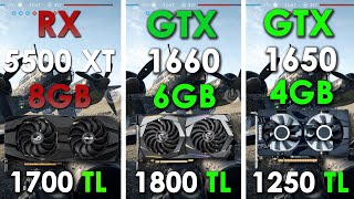 RX 5500 XT 8GB vs GTX 1660 vs GTX 1650 Test in 10 Games [upl. by Ybroc]