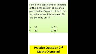 2nd Maths Olympiad practice Questionshorst shortsvideo [upl. by Anne]